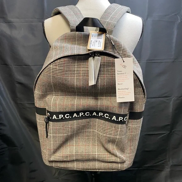 A.P.C. Saville Check Backpack